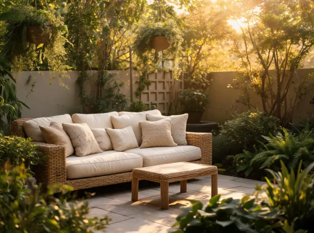 Patio lounge with cushions use case