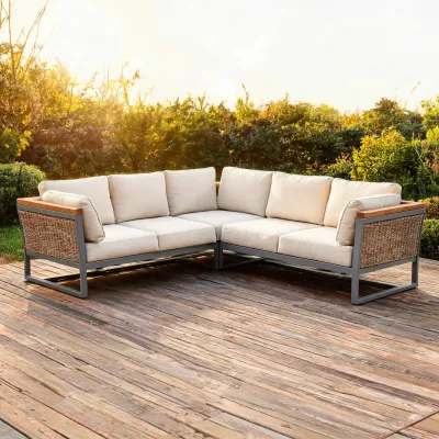 corner metal garden furniture